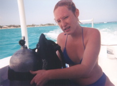 Janet on the Dive Boat