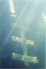 Diving ladder at Rolesville Quarry