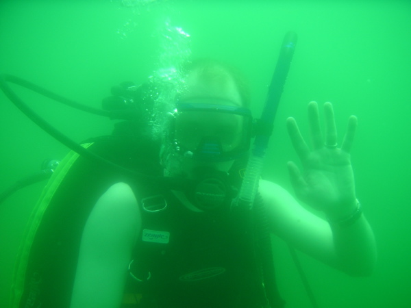 Jason Waving in the Quarry