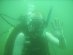 Jason Waving in the Quarry